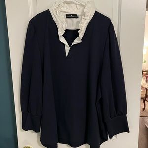 Tuckernuck ruffle collar top